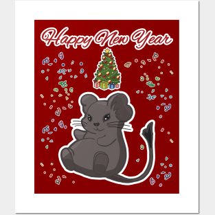 Degu Happy New Year Posters and Art